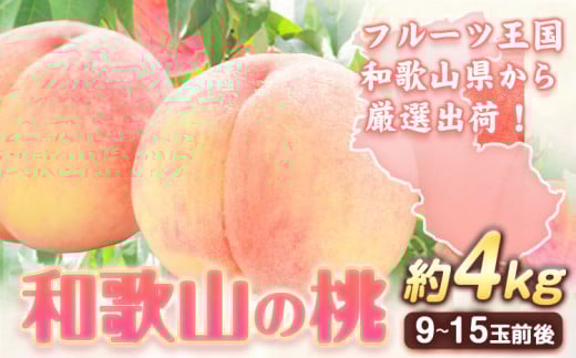 和歌山の 桃 秀選品 約 4kg 厳選館《2025年6月末-8月下旬出荷》和歌山県 日高町 果物 フルーツ 桃 もも 送料無料【配送不可地域あり】
