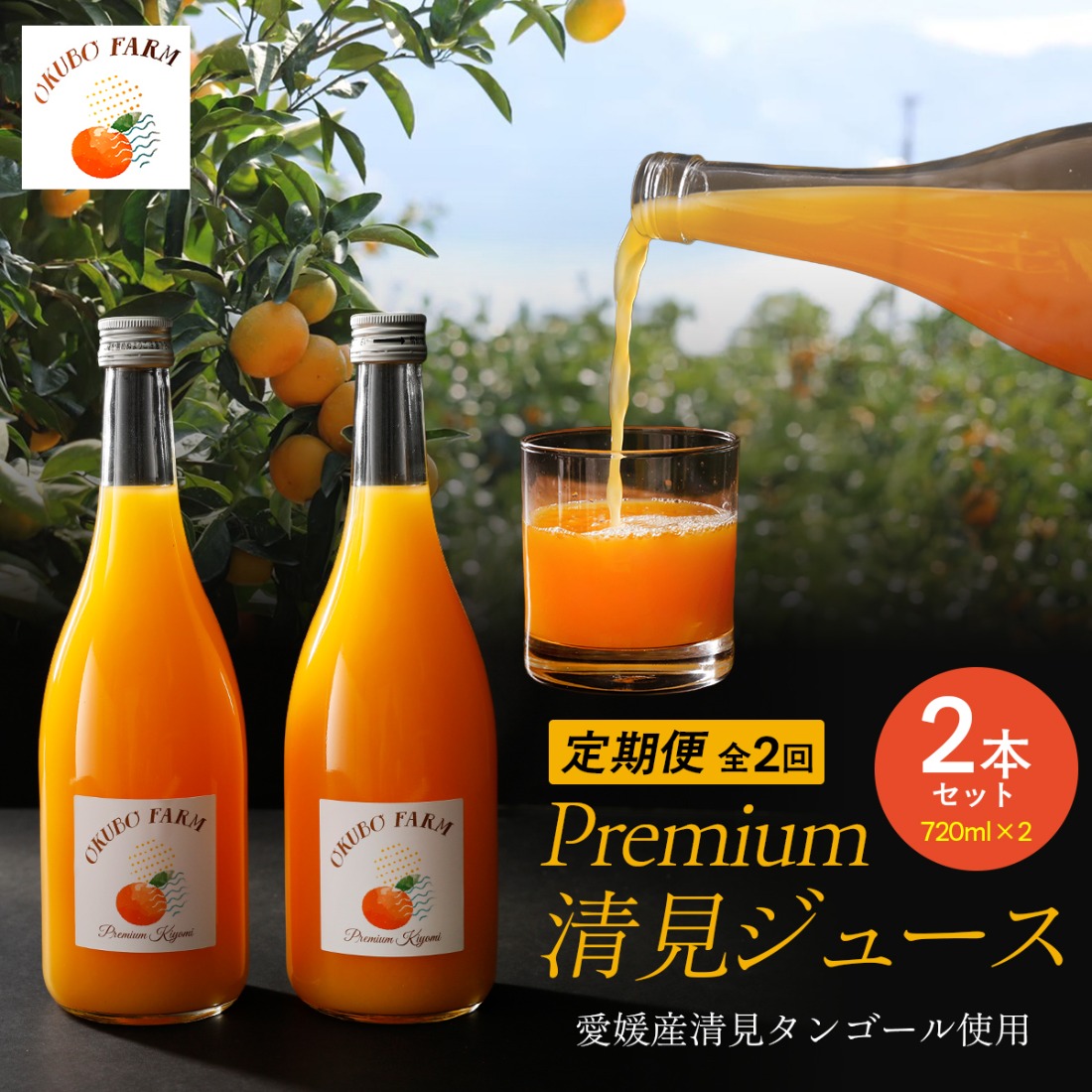 【定期便】Premium清見ジュース（2本セット）全2回※北海道・沖縄・離島への配送不可 IKTAT006