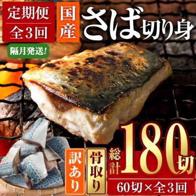 ふるさと納税 佐伯市 <定期便・全3回 (隔月)>訳ありさば切り身 (総計約7.2kg・40g前後×180切)