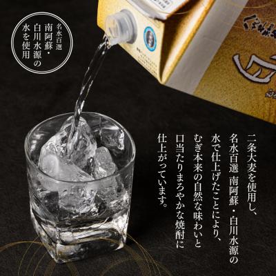 ふるさと納税 八代市 八代不知火蔵 白水 麦焼酎 1.8L 2本 25度 紙パック 麦 むぎ焼酎_040-5924-A |  | 01
