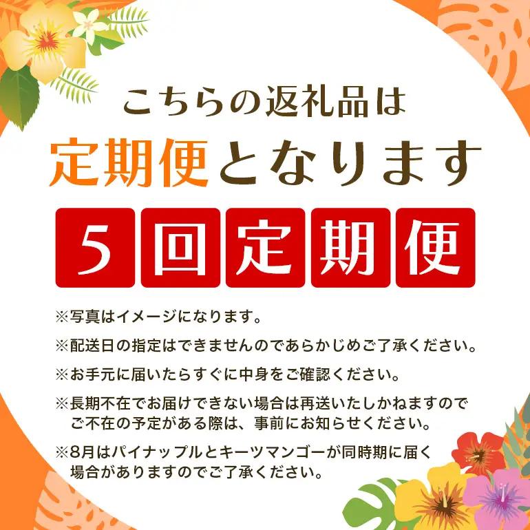 フルーツ 定期便 全 5回 名護パイン園 マンゴー バナナ パッション ドラゴンフルーツ パイナップル 178-13