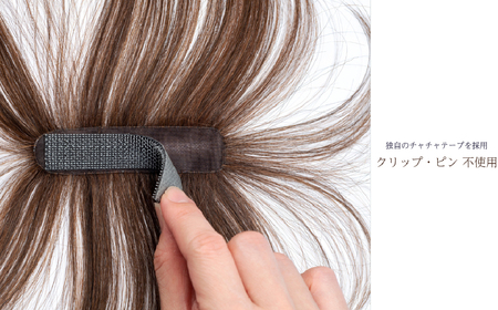ヘアメイト チャチャ　ロングソフトブラック［ワンポイントウィッグ］ チャチャテープ1本・専用コーム付き【244002-1】