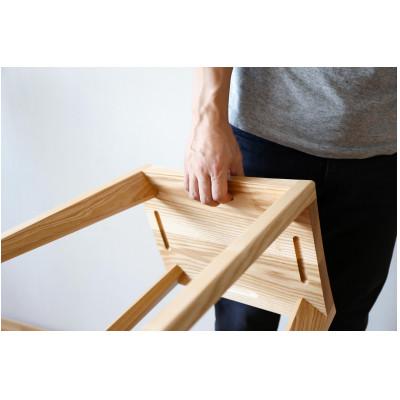ふるさと納税 旭川市 【2025年4月下旬発送】旭川家具　WOWの【WEDGEスツール】　エゾアッシュ_03204 |  | 02