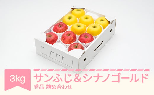 【先行予約】サンふじ ＆ シナノゴールド 約3kg 令和8年産 2026年産  りんご サンふじ シナノゴールド 山形県産 果物 ns-rifgx3