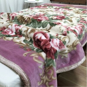 【シングルサイズ】暖かムートン調2枚合わせ毛布 ピンク1枚 M-3701-PI【1506754】