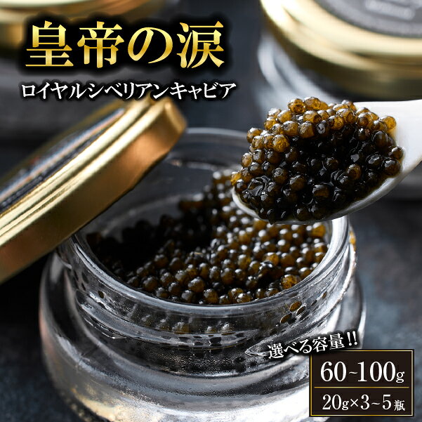 【ふるさと納税】【選べる内容量】【純国産キャビア】ロイヤルシベリアンキャビア 60g~100g 皇帝の涙 国産 チョウザメ 魚卵 宮崎県
