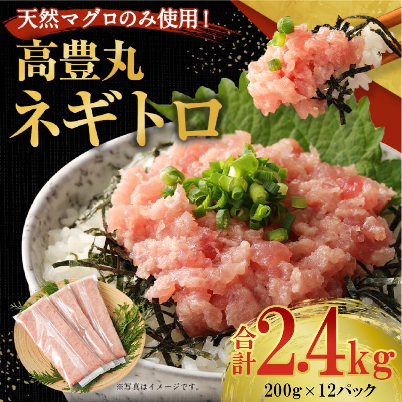 高豊丸ネギトロ 2.4kg 天然 鮪 高知 まぐろたたき ねぎとろ 冷凍 小分け 便利