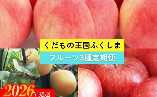 No.2369 【2026年発送　先行予約】フルーツ３種定期便