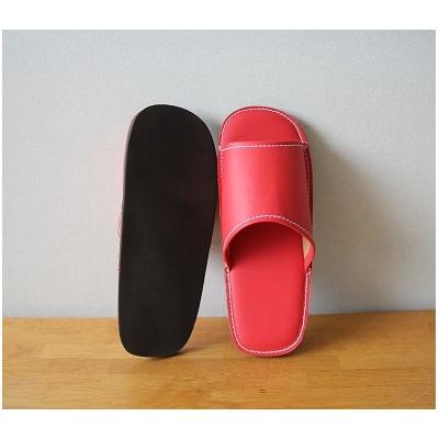 ふるさと納税 碧南市 靴職人手作りの本革「スリッパ」　レッド　キッズサイズ　H066-059 |  | 01