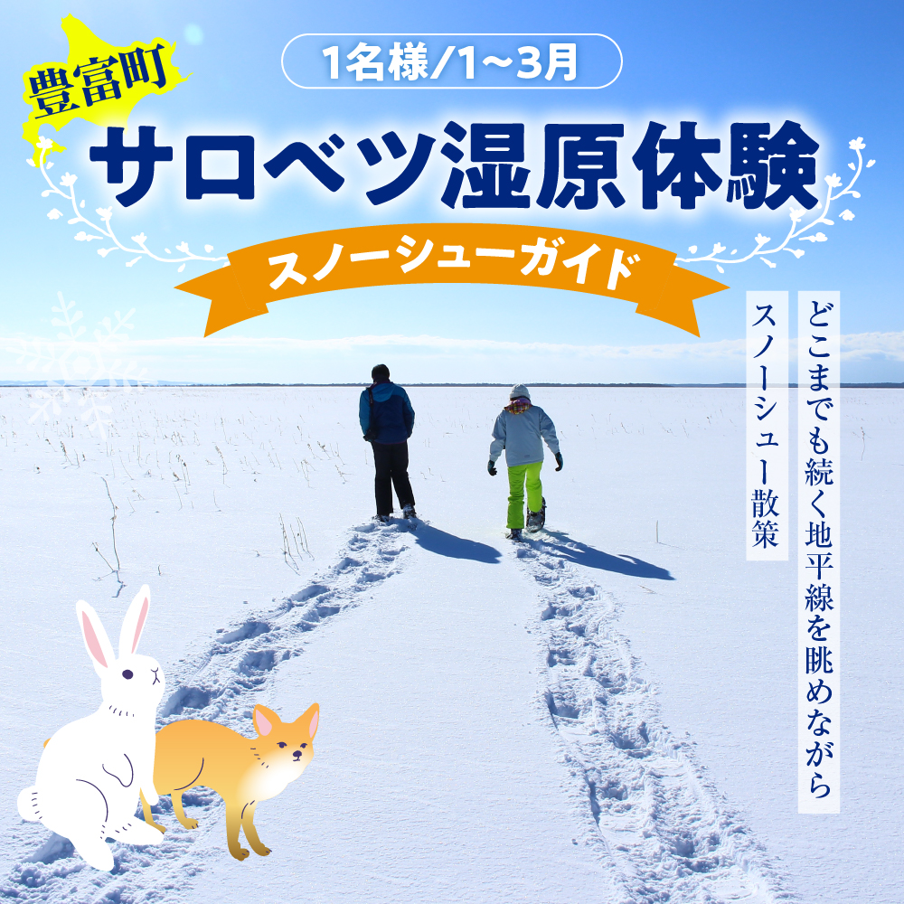 サロベツ湿原体験！スノーシューガイド 1名様 【1～3月】