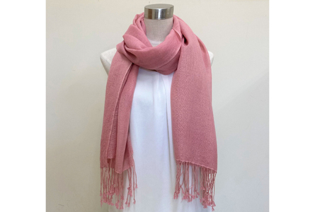 ウージ染め花穂ストール～ウール～