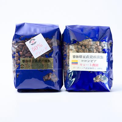 ふるさと納税 茨木市 人気の高級豆セット2種!ブルーマウンテンNo1ハーフMIXとコロンビア京都農園各200g |  | 03