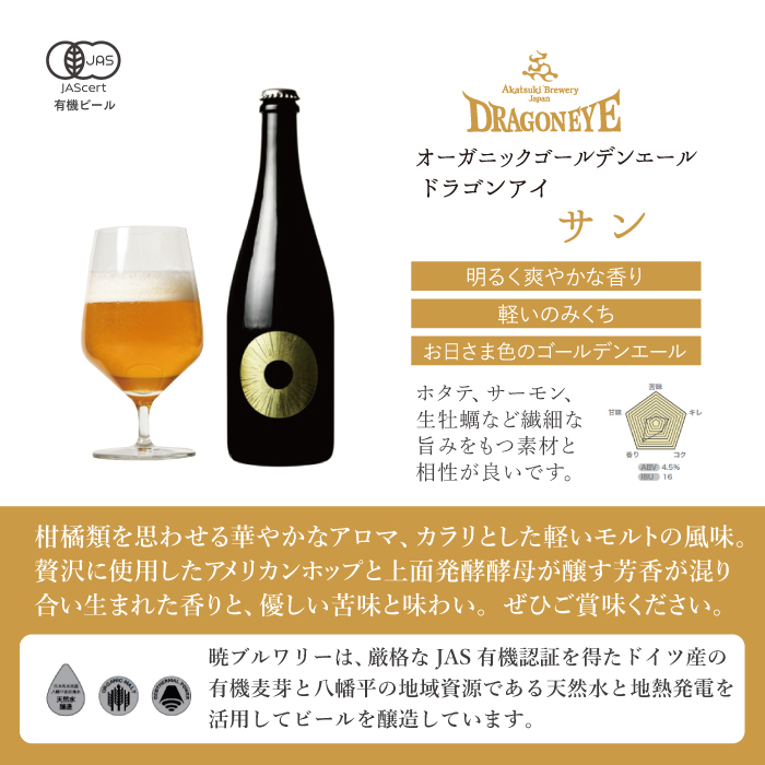 【ご贈答用】ドラゴンアイ「エールセット」750ml瓶【オーガニックビール】