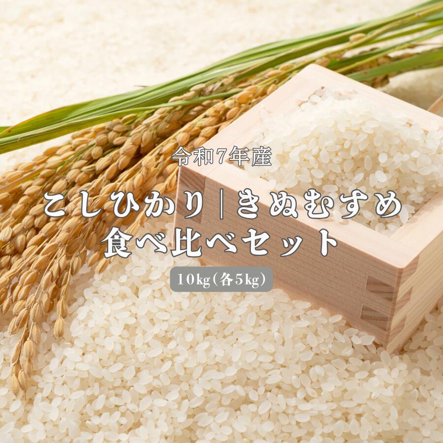 【ふるさと納税】令和7年産　米 しまね川本 こしひかり きぬむすめ 食べ比べセット各5kg（計10kg） 島根県 川本町産 コシヒカリ 老舗米屋 厳選 藤屋