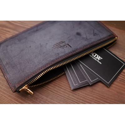 ふるさと納税 亀岡市 【経営者様にお勧め】高級ブライドルレザーマルチポーチ・ダークブラウン|LMP-01-DB-BRI |  | 02