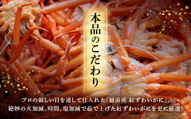 【訳あり】≪浜茹で≫越前産 紅ずわいがに × 1杯（生で約880g～1kg）【紅ズワイガニ カニ かに 蟹】【紅ずわいがに】【11月発送分】 [e80-x001【】11]