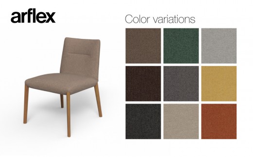 
            アームレスチェア ELEGA 15  ＜脚＞マロンブラウン色 【シートカラーを選択してください】
          