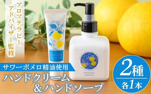 
                  サワーポメロ ハンドクリーム 30g × 1本 と サワーポメロ ハンドソープ 200ml × 1本 セット 天然香料 みかん ハンドケア 手荒れ 乾燥 かわいい おしゃれ 保湿 ボタニカル 低刺激 精油 柑橘 液体 SDGs ギフトにもおすすめ【00-090-23】
                