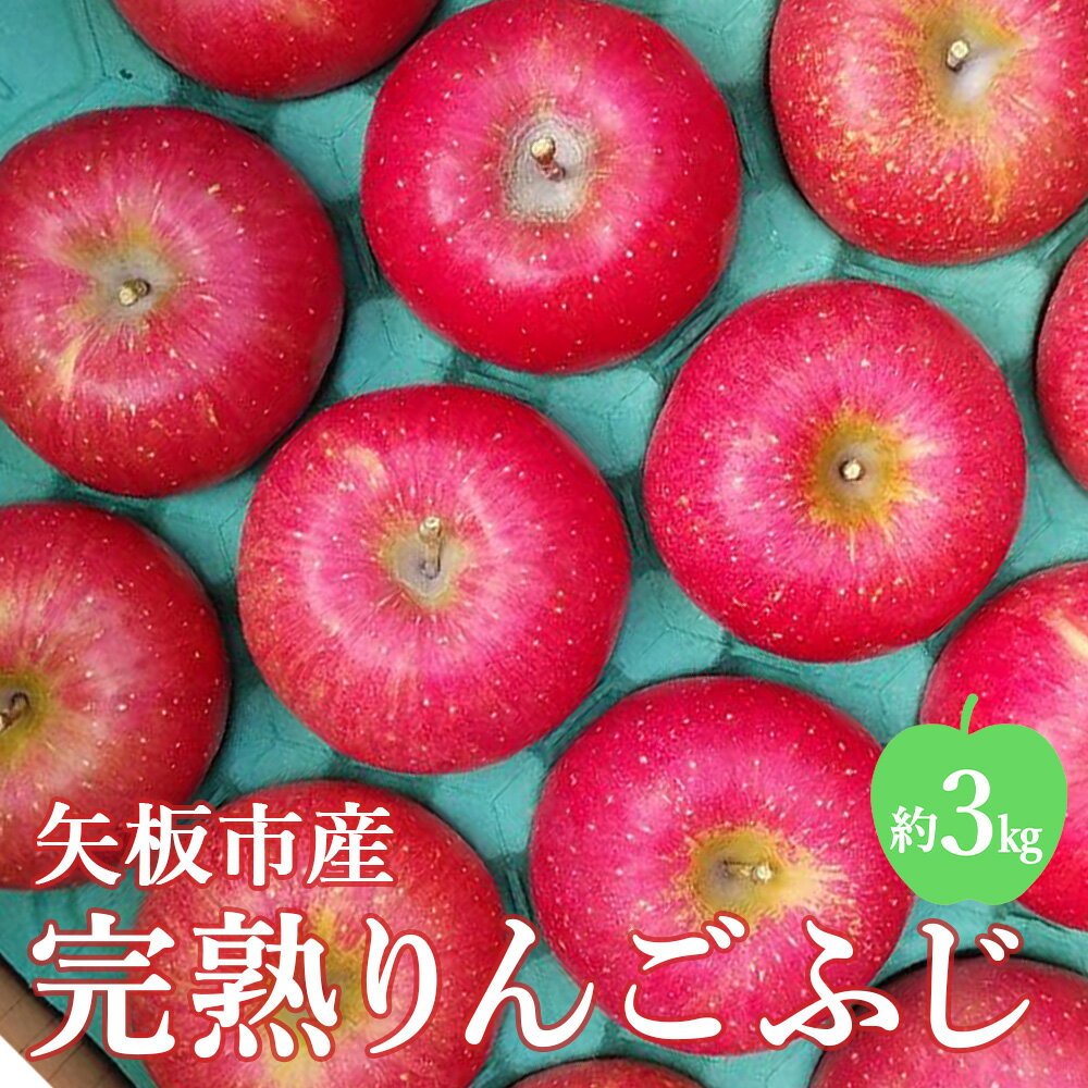 【ふるさと納税】【11月下旬より順次お届け】[数量限定] 矢板市産完熟りんご ふじ 3~10kg箱｜リンゴ 林檎 フルーツ 果実 果物 スイーツ 産地直送 栃木県産 国産 先行予約 選べる内容量 栃木県 矢板市