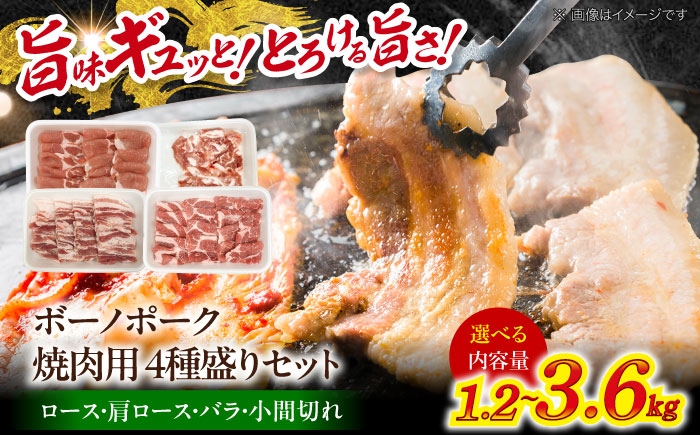 
            豚 豚肉 国産 【12/22までの決済で年内発送】【選べる容量】 瑞浪ボーノポーク 焼肉用 4種盛りセット (ロース・肩ロース・バラ・小間切れ)  瑞浪市 / マルチョウ渡辺精肉店 冷凍 小分け 豚肉 国産 [AZCW038]
          