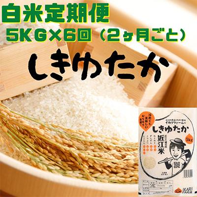 ふるさと納税 近江八幡市 【2ヵ月毎定期便】しきゆたか　白米　5kg　【環境こだわり農産物認定の近江米】全6回
