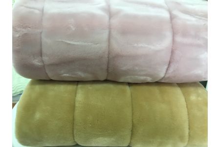 ムートン調アクリルマイヤー敷パッド (ダブル：ピンク) [2176]