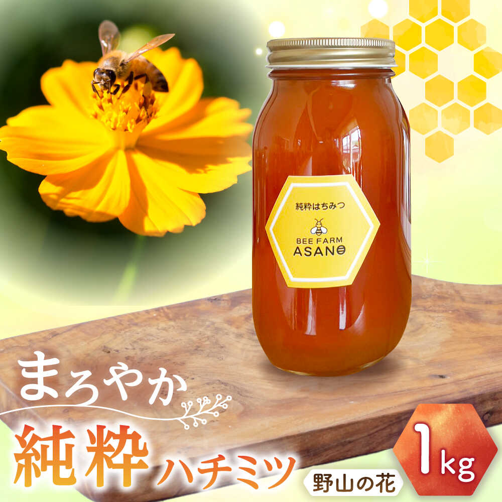 【ふるさと納税】【12/22までの決済で年内発送】純粋ハチミツ 野山の花 1,000g×1 瑞浪市 / honey shop Bee farm asano 蜂蜜 はちみつ[AZBT006]
