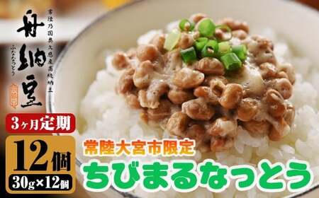 舟納豆 ちびまる納豆 3回定期便 【納豆】【ho1519】