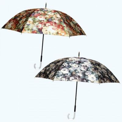 ふるさと納税 田原本町 傘 レディース 雨傘 長傘 サテン織り 手開き 花柄 173511 日本製 ブラック |  | 03