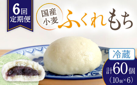 【6回定期便】 国産 小麦の ふくれもち （ 冷蔵 ）   計60個   多治見市/ひとてま屋 ベーグル ふくれもち ふくれ やさしい甘さ あんこ 餡 小豆 あずき 多治見市 岐阜 国産 ギフト プレゼント 贈答 贈り物 送料無料  [TDS003]
