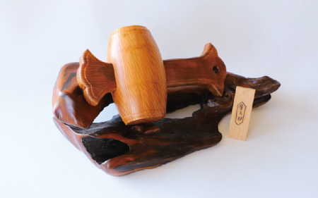 【屋久杉で創った】打ち出の小槌(特大)(高橋工芸/490-1876) 工芸品 こづち うちでのこづち 開運 運 風水 福 屋久杉 杉 木 木工 木材 インテリア 装飾 家 リビング オリジナル 一点も