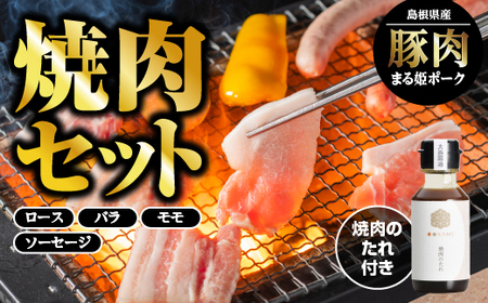 まる姫ポーク 焼肉セット まる姫ポーク 豚肉 肉 精肉 国産豚 ロースカツ 豚バラ 肩ロース 焼肉 BBQ バーベキュー セット 小分け パック AK-2