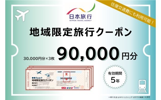 香川県 丸亀市 日本旅行 地域限定旅行クーポン90,000円分 旅行 トラベル クーポン ホテル 旅館 宿泊 観光 体験 グルメ レジャー