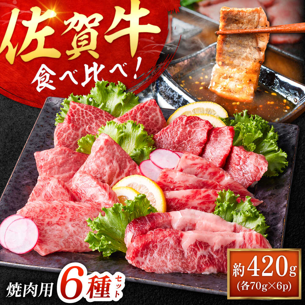 【ふるさと納税】艶さし！【A4〜A5】希少部位!佐賀牛おまかせ焼肉6種盛りセット| 焼肉 やきにく 焼肉セット 佐賀県産 黒毛和牛 | 吉野ヶ里町/株式会社MEAT PLUS[FDB078]