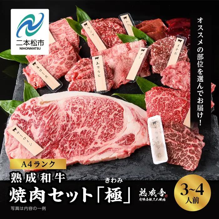 黒毛和牛 焼肉セット 極 (きわみ) 熟成和牛 ｜牛肉 小分け【有限会社エム牧場】