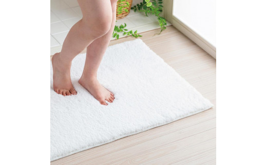 
思わず頬ずりしたくなるバスマット プレミアム60×90cm　ホワイト
