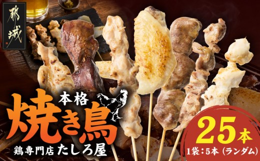 
                  【たしろ屋】本格焼き鳥5パック(25本)_LF-99-004-5_(都城市) 国産鶏 焼き鳥 5種×5パック 冷凍生串・下味付 おつまみ 簡単調理 鶏の専門店 たしろ屋
                