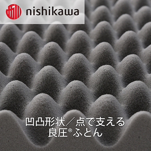 マットレス 西川 nishikawa 良圧ふとん セミダブル サイズ 三つ折り ブラウン P302W マットレス