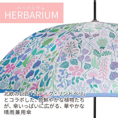ふるさと納税 都留市 婦人長傘 StigL. ハーバリウム(ライトブルー) 槙田商店の職人が作る上品な日本製晴雨兼用婦人傘 |  | 01