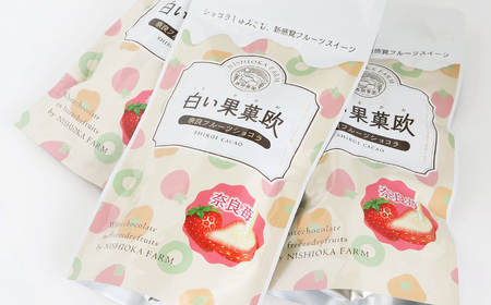 白い果菓欧（３袋） | お菓子 おかし オカシ フルーツ 果物 くだもの いちご イチゴ 苺 ストロベリー 奈良県 五條市 チョコレート スイーツ ギフト オシャレ スイーツ 洋菓子 バレンタイン ホ