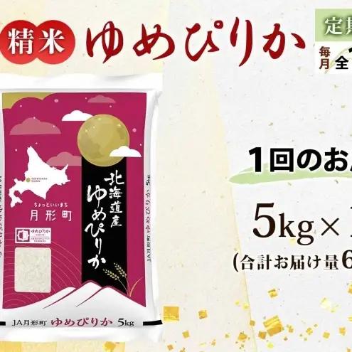 ゆめぴりか 5kg 定期便 12回 令和8年産 北海道 お米 米 ゆめぴりか