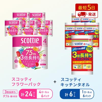 ふるさと納税 岩沼市 キッチンペーパー+トイレットペーパー6P[No.5704-1758]