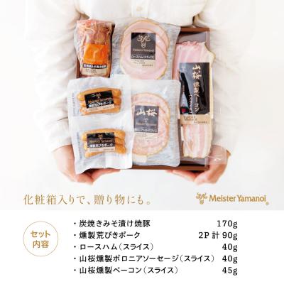 ふるさと納税 南さつま市 【 マイスター 山野井 】 炭焼き焼豚とハムの詰め合わせ(5種)チャーシュー ベーコン ギフト |  | 03