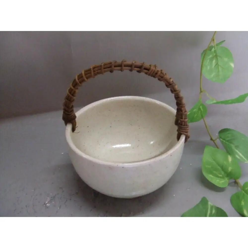 【信楽焼】つる付粉引無地花入れ・花瓶・　　花器 nha-044 (168544-40037321)