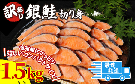 訳あり 鮭 サケ 1.5kg 冷凍 銀鮭 海鮮 規格外 鮭 鮭 鮭 鮭 鮭 【北海道･沖縄･東北･離島への配送不可】 