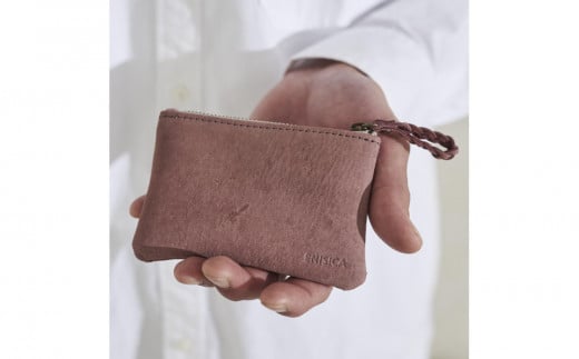ENISICA エニシカ ジビエ鹿革 リンシカ ポーチS 紅杉 (べにすぎ)
