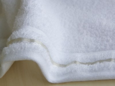 【パールグレー＆シルキーブルー】スーピマ コットン 無撚糸  ＆ トリプルボーダーハンド タオル 2枚セット SP-15 大正紡績糸使用 今治タオル ブランド 認定品_11133-8