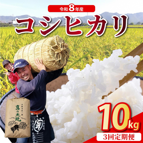 【定期3回】【令和8年産 新米】コシヒカリ 10kg×3回 京都丹波産 農家直送 産地直送 新米予約 ※8月中旬ごろより新米をお届け！
