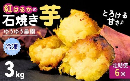 【定期便6回】【訳あり】ゆうゆう農園の焼き芋 冷凍 3kg | 焼き芋 定期便