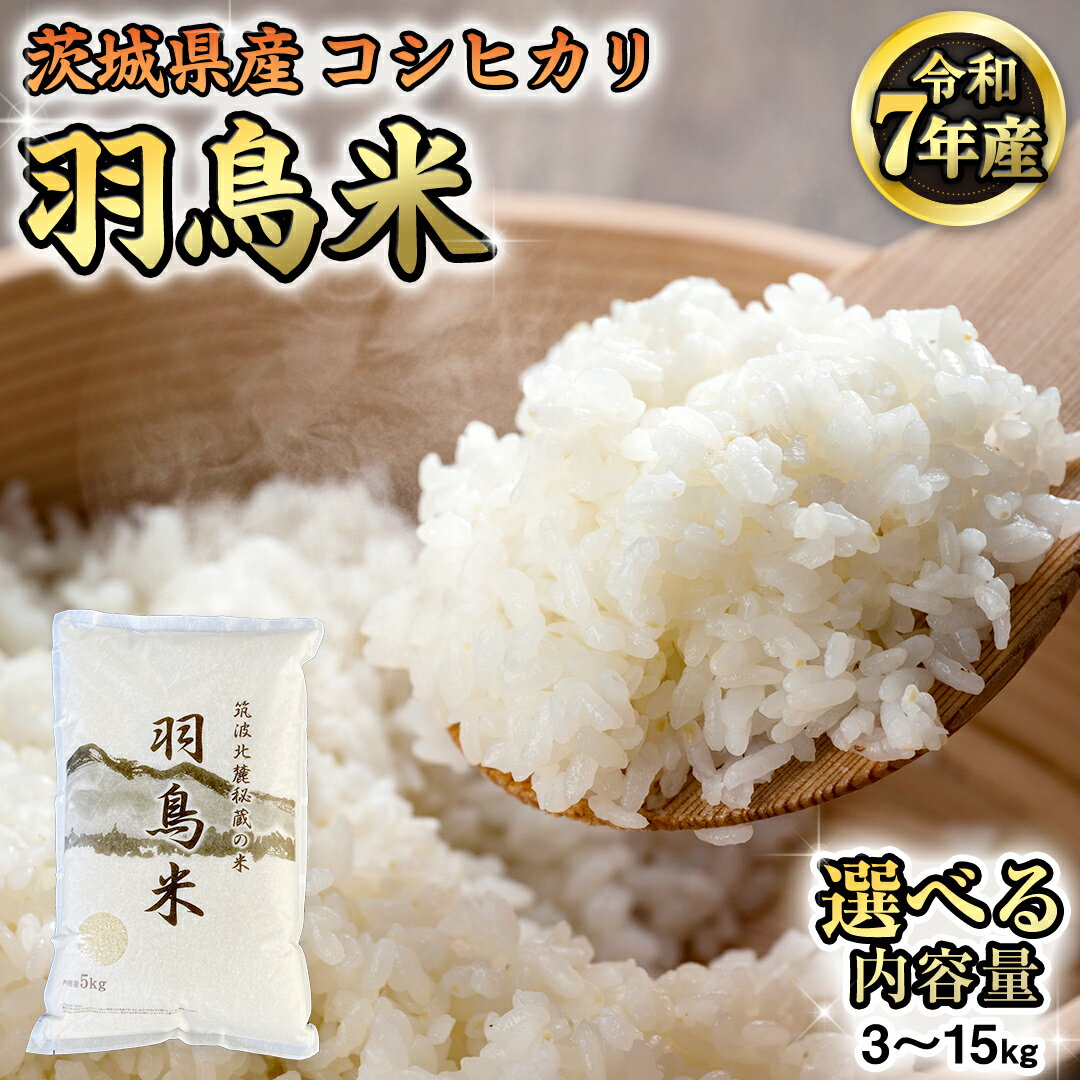 【ふるさと納税】《 令和7年産 先行予約 》 コシヒカリ 「幻の米 羽鳥米」 3kg～15kg 定期便 筑波北麓秘蔵米 お米 ごはん 精米 コメ 白米 国産 茨城県 桜川市 限定 期間限定 数量限定 銘柄米 3kg 5kg 10kg 12kg 15kg